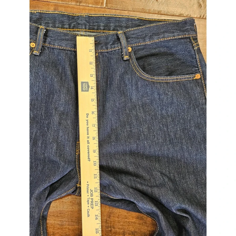 Levis 501 Original Fit Mens Dark Wash Indigo Straight Leg Jeans W38 L32